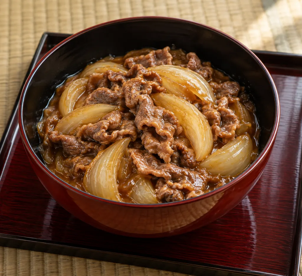 ラム肉と玉ねぎのにんにく味噌煮込みの完成イメージ