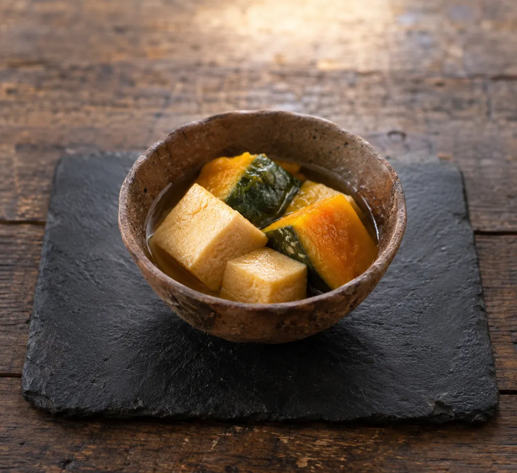高野豆腐とかぼちゃの含め煮の完成イメージ