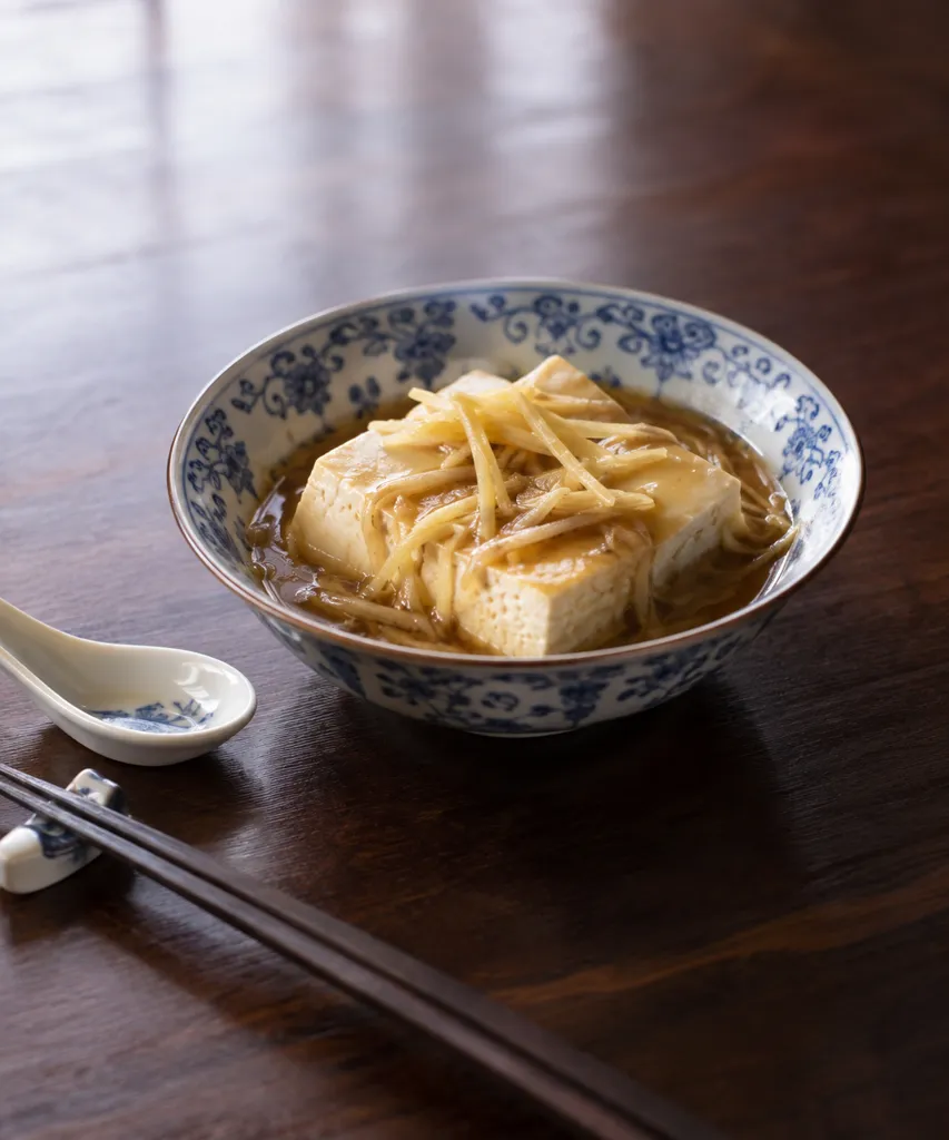 木綿豆腐のしょうがあんかけの完成イメージ