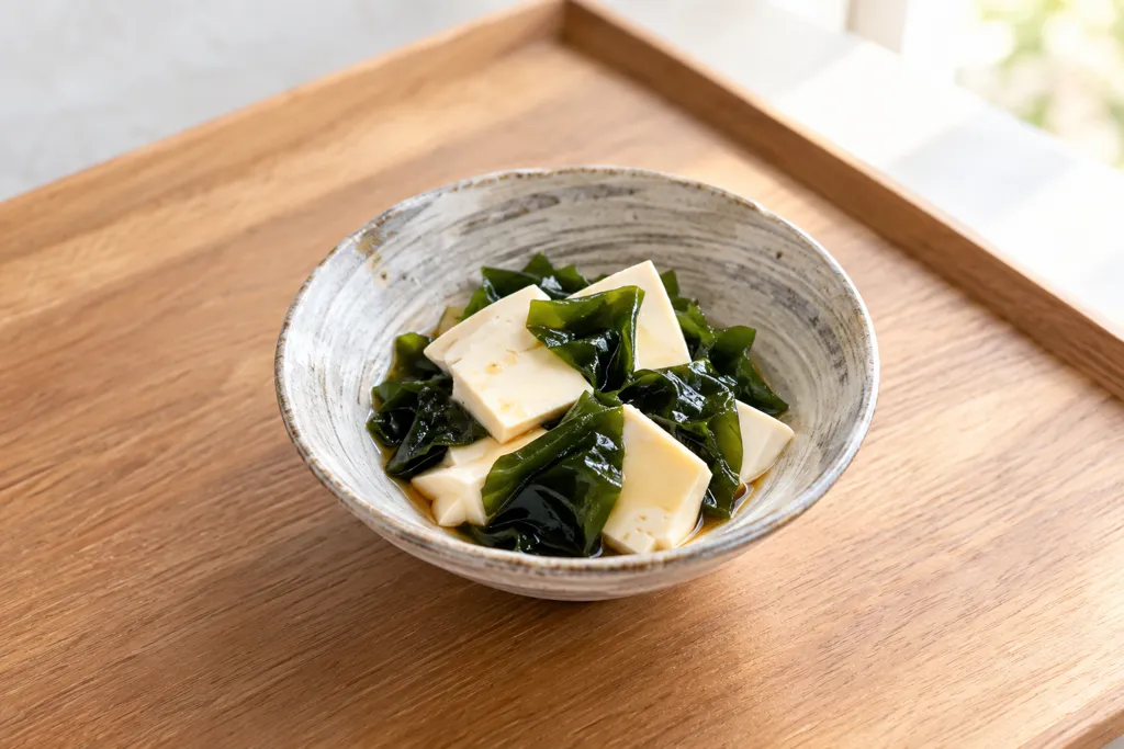 豆腐とわかめのサラダの完成イメージ