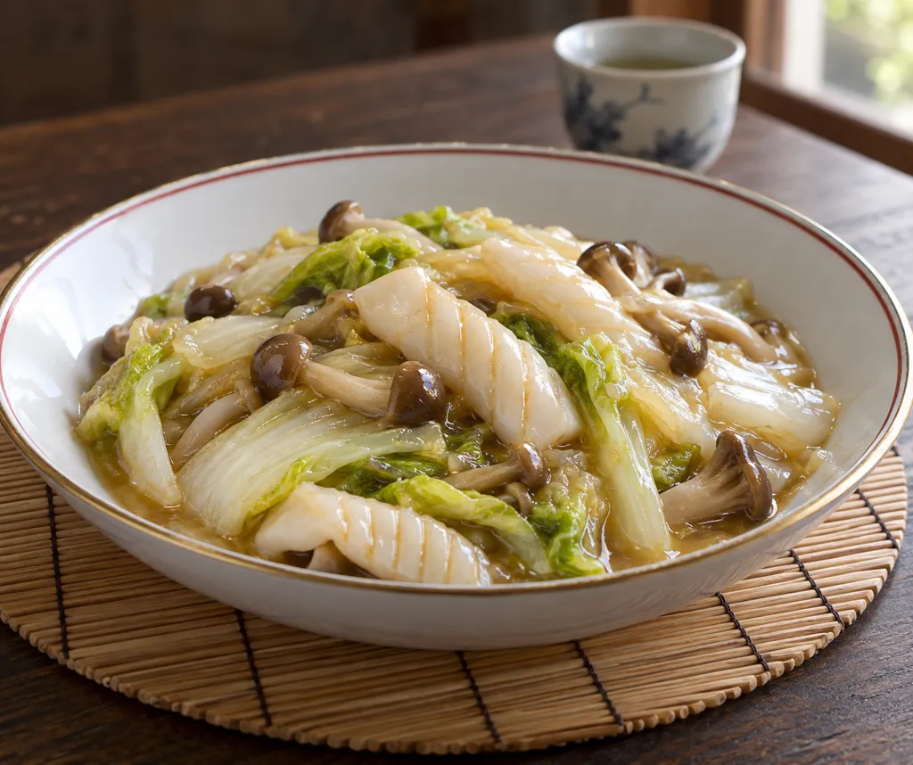 いかと白菜のとろみ炒めの完成イメージ
