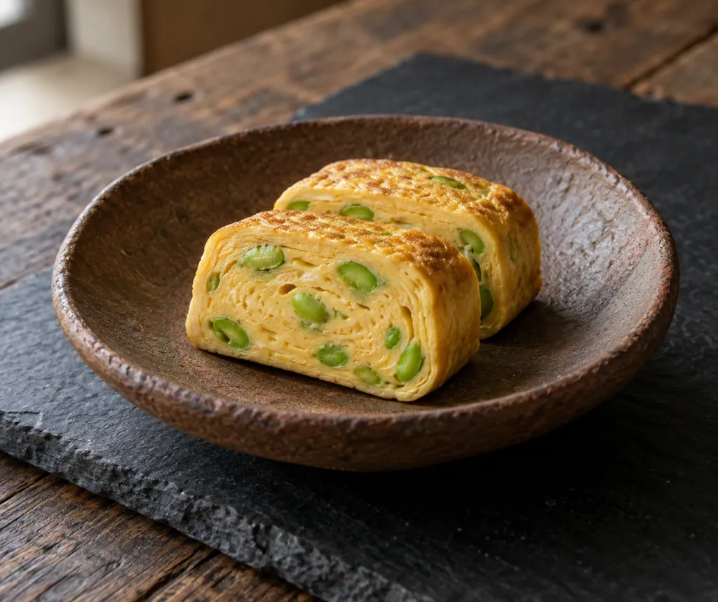 枝豆の厚焼き卵の完成イメージ