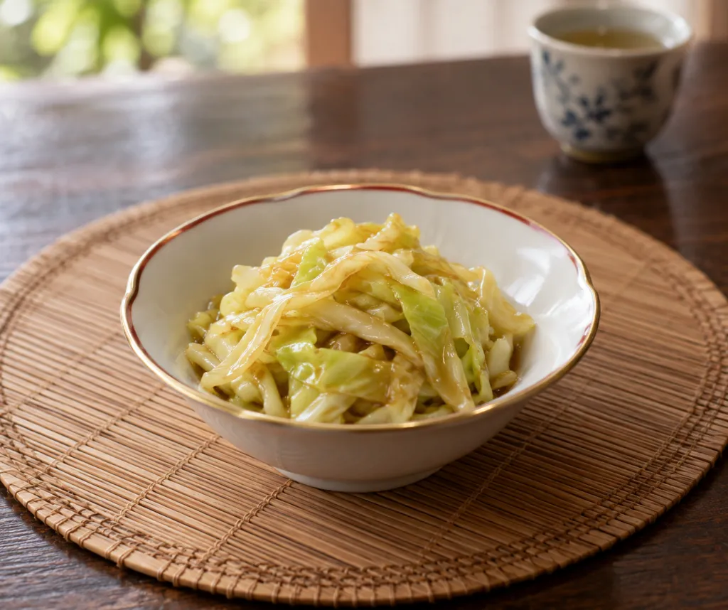 キャベツの中華甘辛ごま油和えの完成イメージ