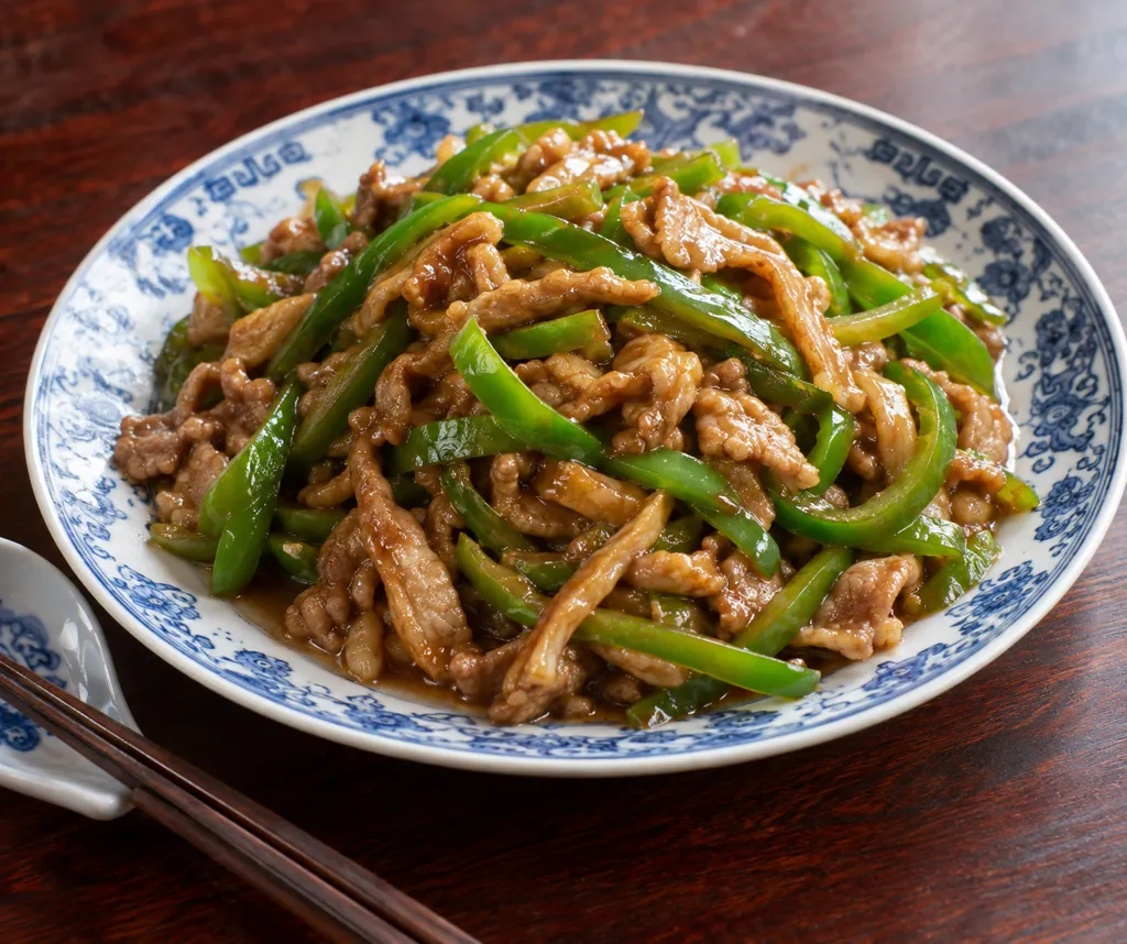 時短豚こま肉とピーマンの青椒肉絲の完成イメージ