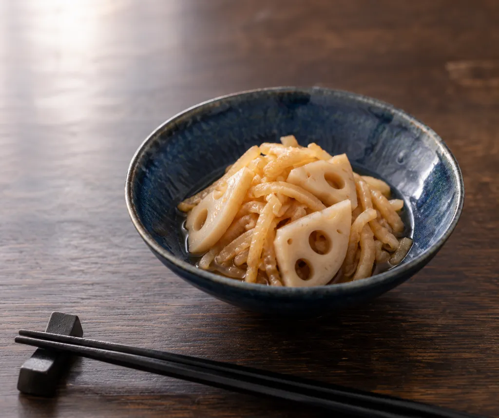 切り干し大根とれんこんの煮物の完成イメージ