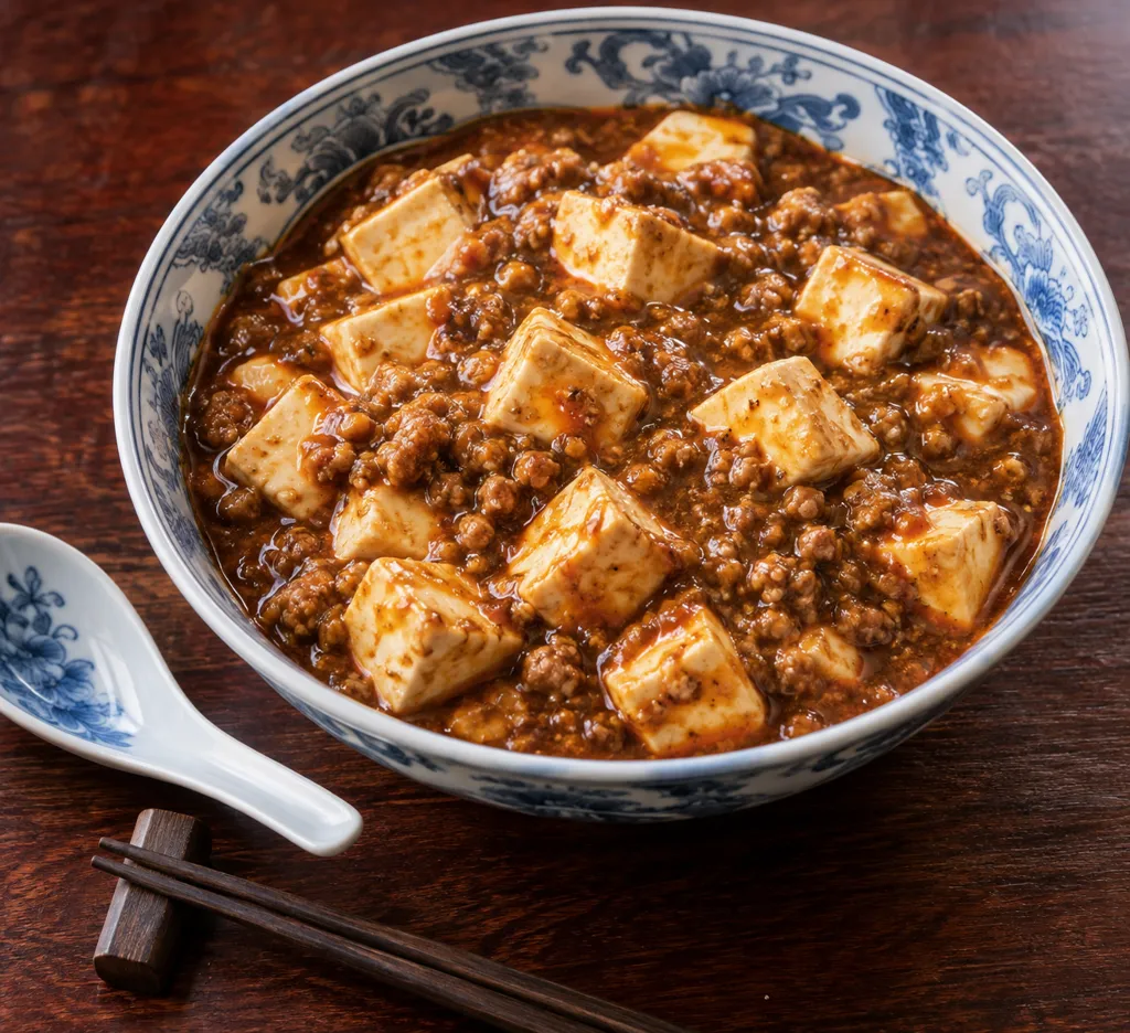 豚ひき肉と豆腐の麻婆煮の完成イメージ