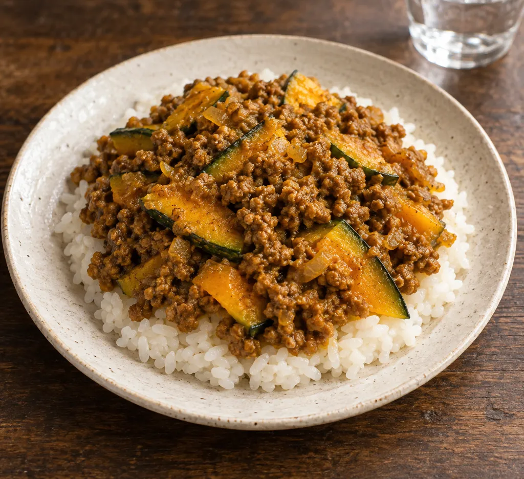 豚ひき肉とかぼちゃのドライカレーの完成イメージ