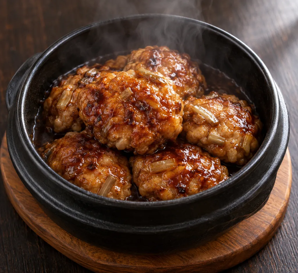ごぼうの甘辛鶏だんごの完成イメージ