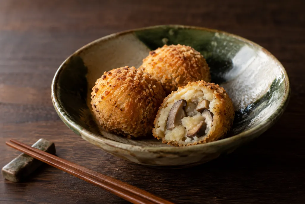 じゃがいもとしいたけの焼きコロッケの完成イメージ