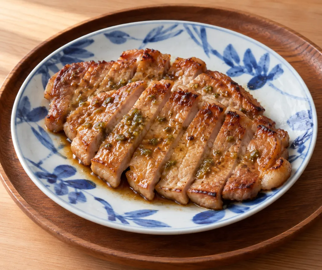 豚ロースと柚子胡椒のさっぱり焼きの完成イメージ