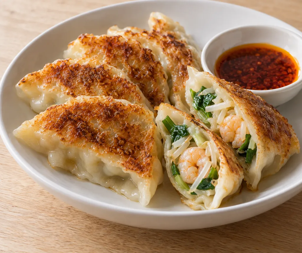 えびとチンゲン菜の焼き餃子の完成イメージ