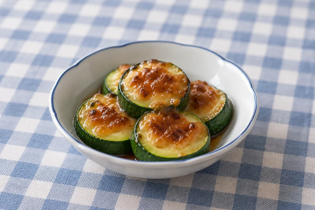 ズッキーニの甘味噌マヨ焼きの完成イメージ
