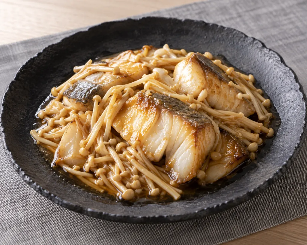 たらとえのきの甘醤油炒めの完成イメージ