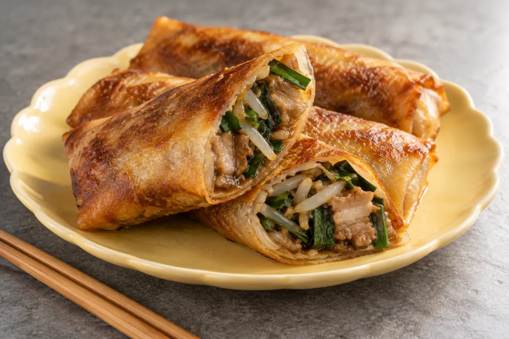豚バラ肉ともやしの春巻きの完成イメージ