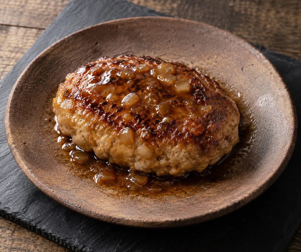 豚肉と玉ねぎの和風ハンバーグの完成イメージ