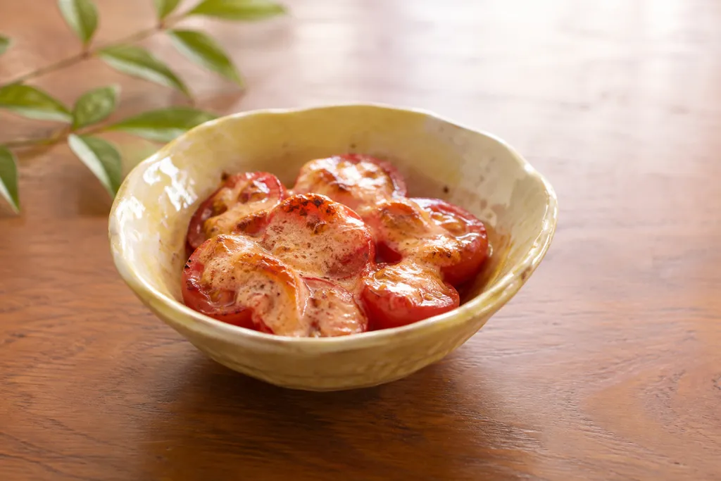 ミニトマトのケチャップマヨ焼きの完成イメージ