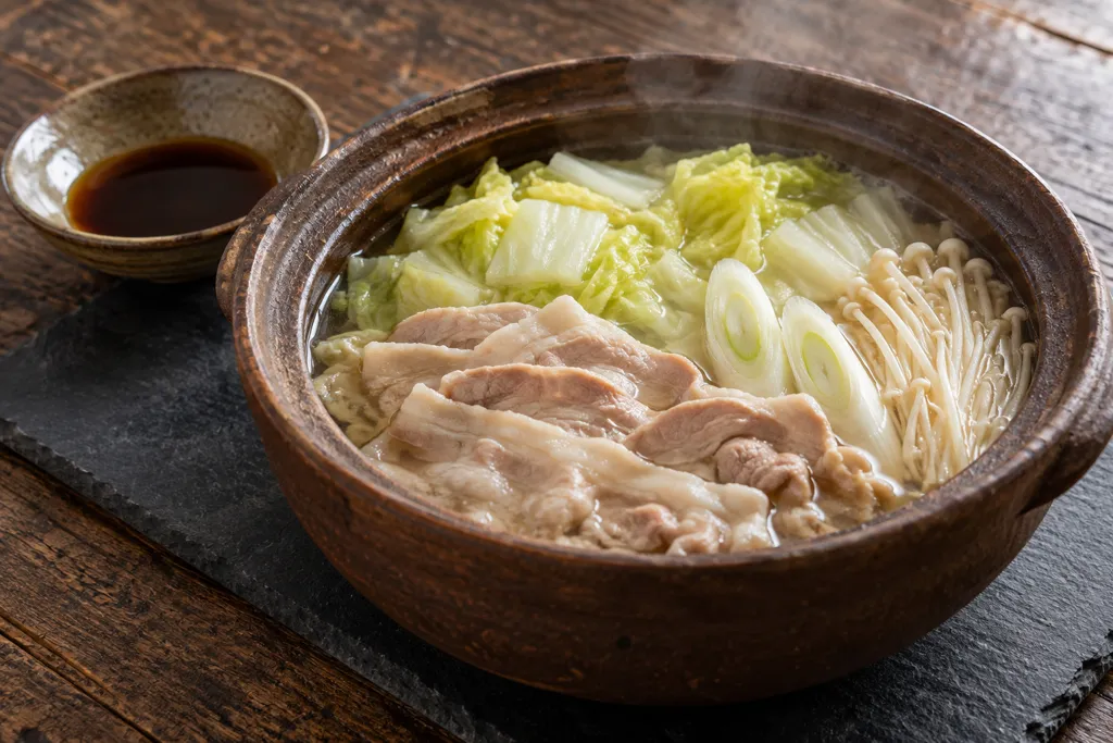 豚バラ肉と白菜の寄せ鍋の完成イメージ