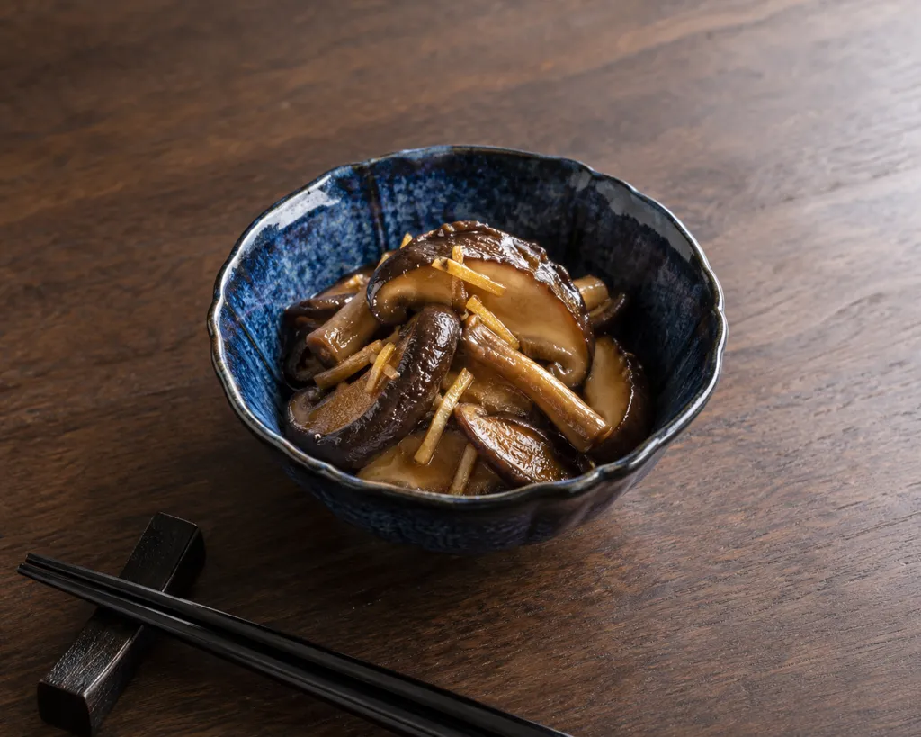 しいたけのしょうが煮の完成イメージ