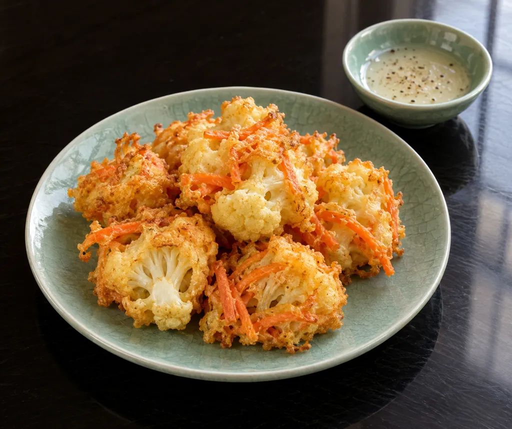 カリフラワーとにんじんの揚げ焼きの完成イメージ