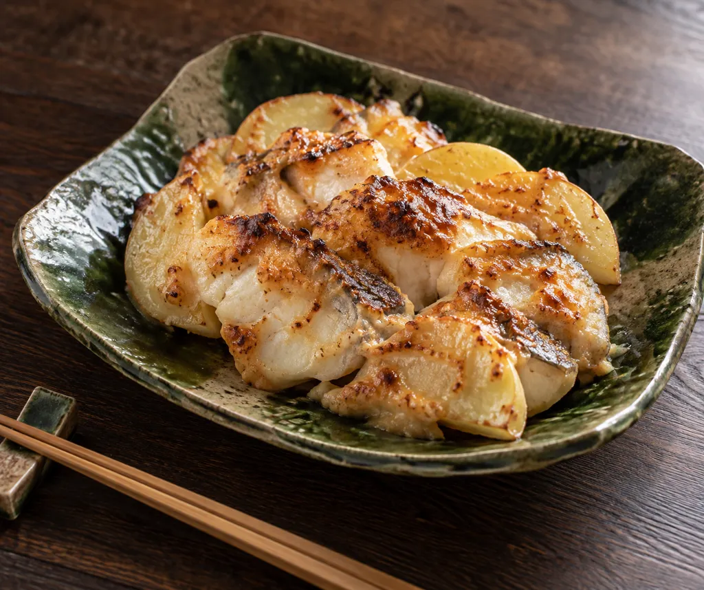 たらとじゃがいもの味噌マヨ焼きの完成イメージ