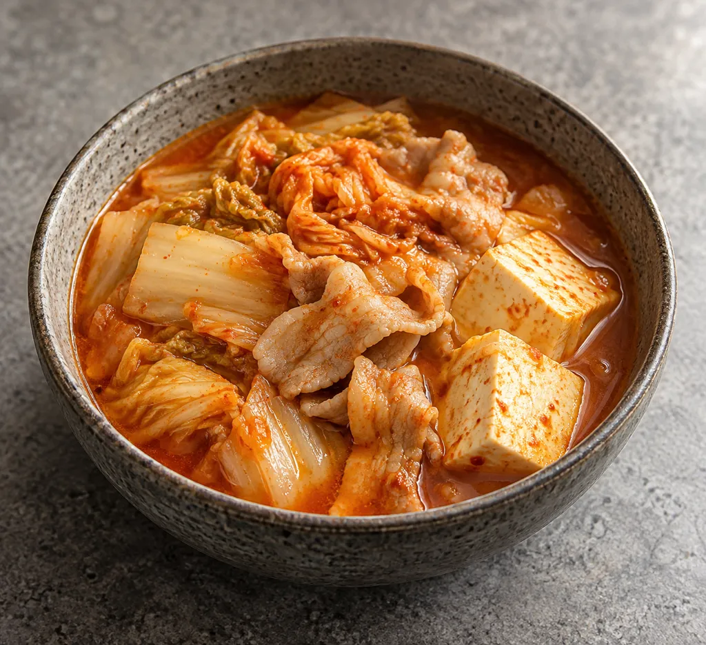 豚バラ肉と白菜のキムチ鍋の完成イメージ