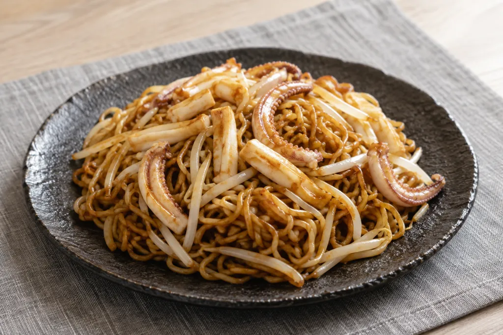 いかともやしのソース焼きそばの完成イメージ