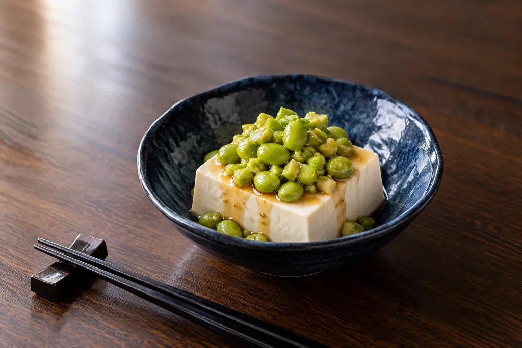 豆腐と枝豆の冷ややっこの完成イメージ