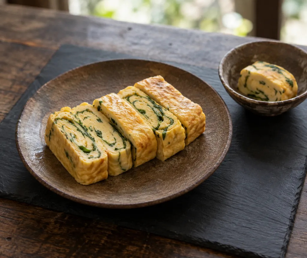 大葉の厚焼き卵の完成イメージ