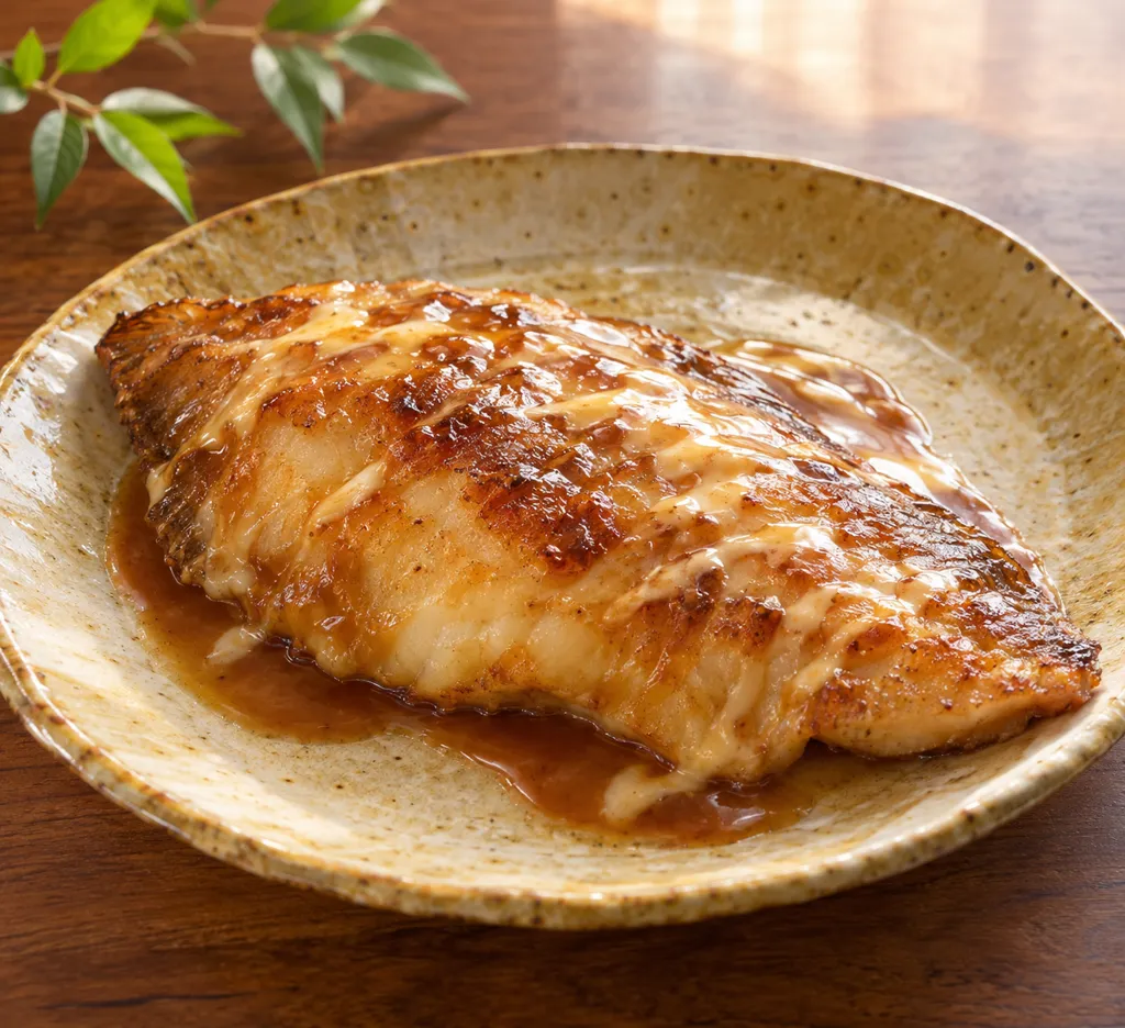 かれいのまろやかマヨ照り焼きの完成イメージ