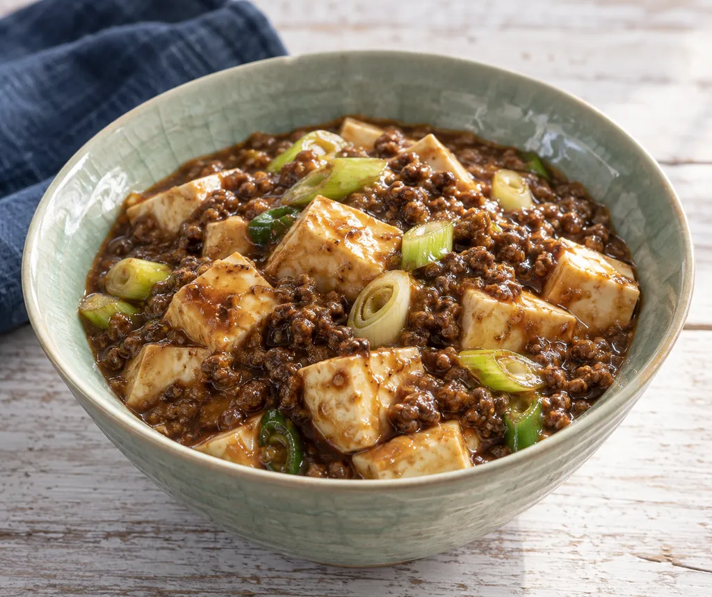 牛ひき肉とねぎの麻婆豆腐の完成イメージ