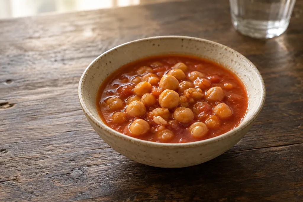 ひよこ豆のケチャップスープの完成イメージ