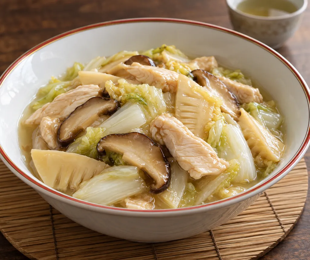 鶏むね肉と白菜の八宝菜あんの完成イメージ