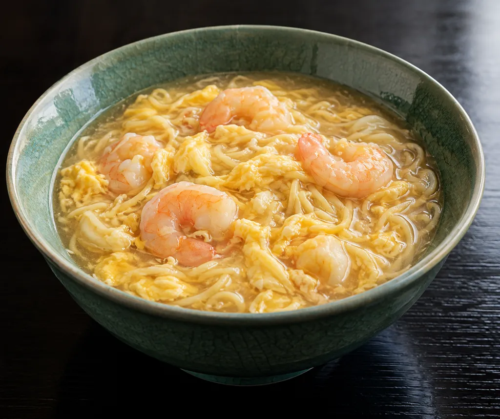 えびと卵の酸辣湯麺の完成イメージ