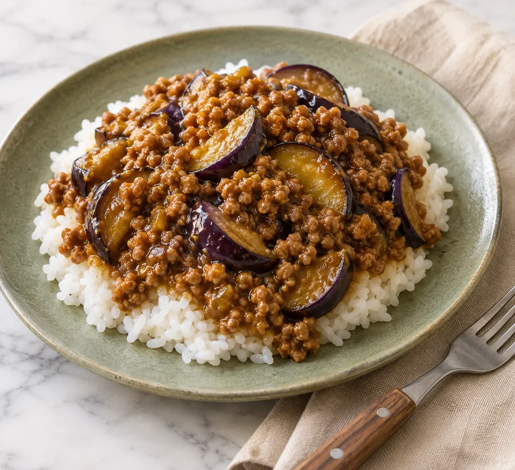 豚ひき肉となすのドライカレーの完成イメージ