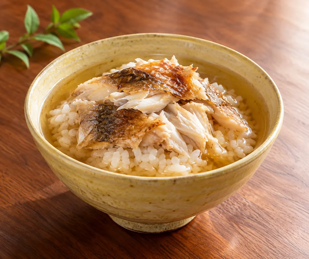 焼きほっけの香ばしだし茶漬けの完成イメージ
