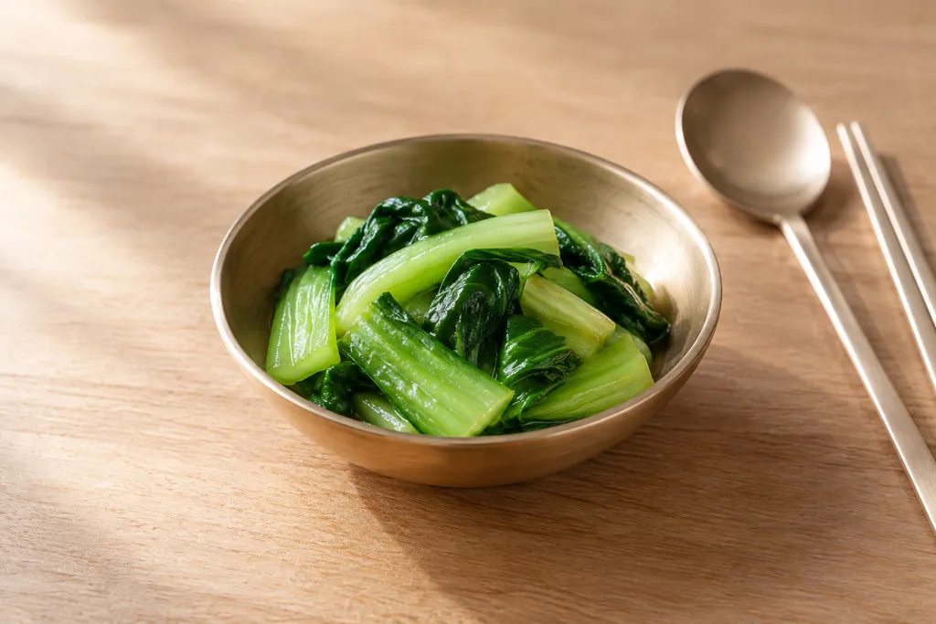 チンゲン菜のうま塩ナムルの完成イメージ
