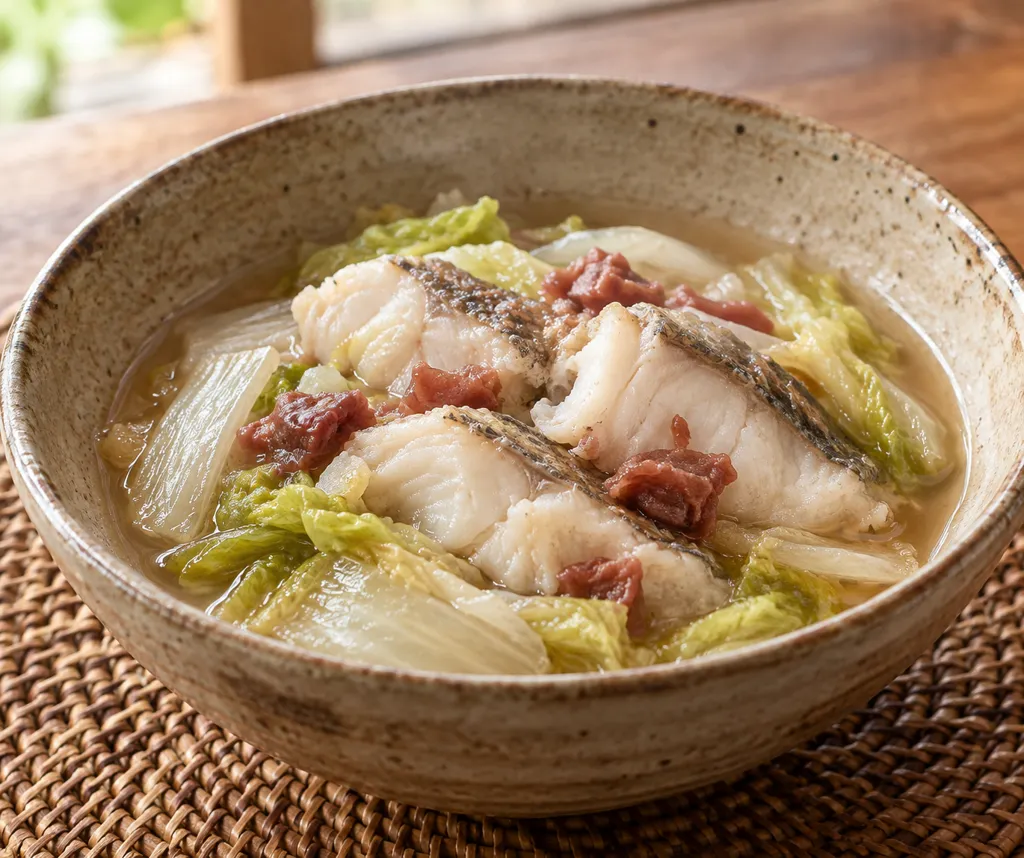 たらと白菜のレンジ梅煮の完成イメージ