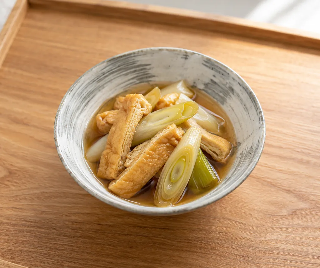 油揚げとねぎの甘辛煮の完成イメージ