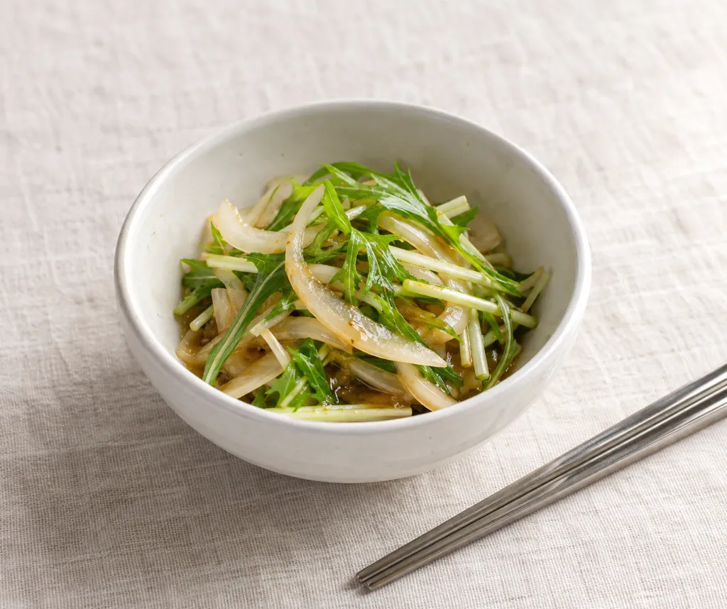 玉ねぎと水菜の韓国風漬けの完成イメージ