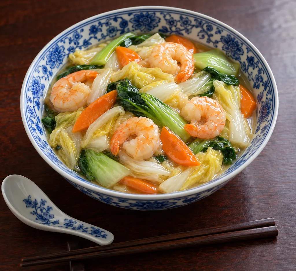えびと白菜の八宝菜あんの完成イメージ