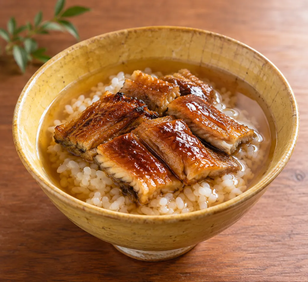 あなごの照り焼きだし茶漬けの完成イメージ