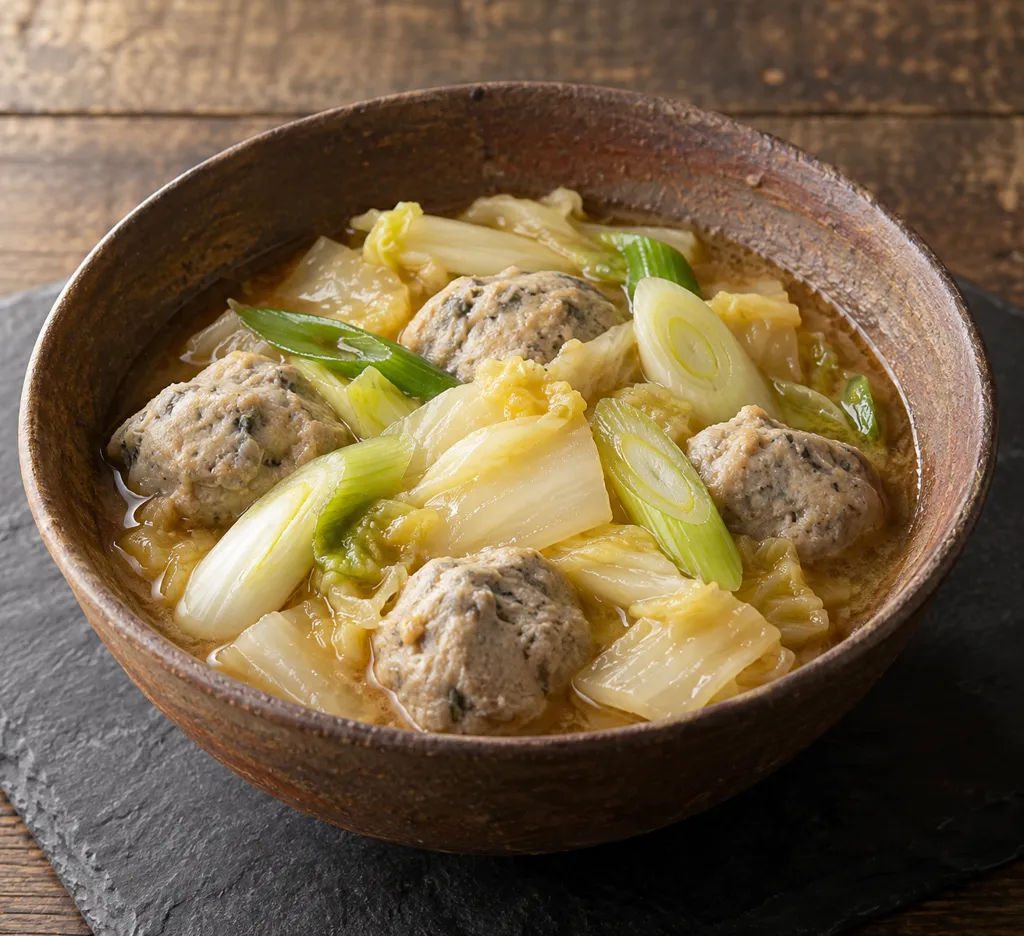 つみれと白菜の味噌煮の完成イメージ