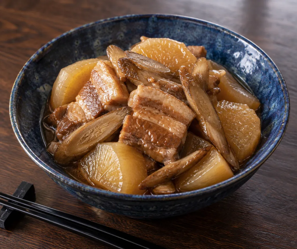 豚バラ肉と大根の味噌煮の完成イメージ