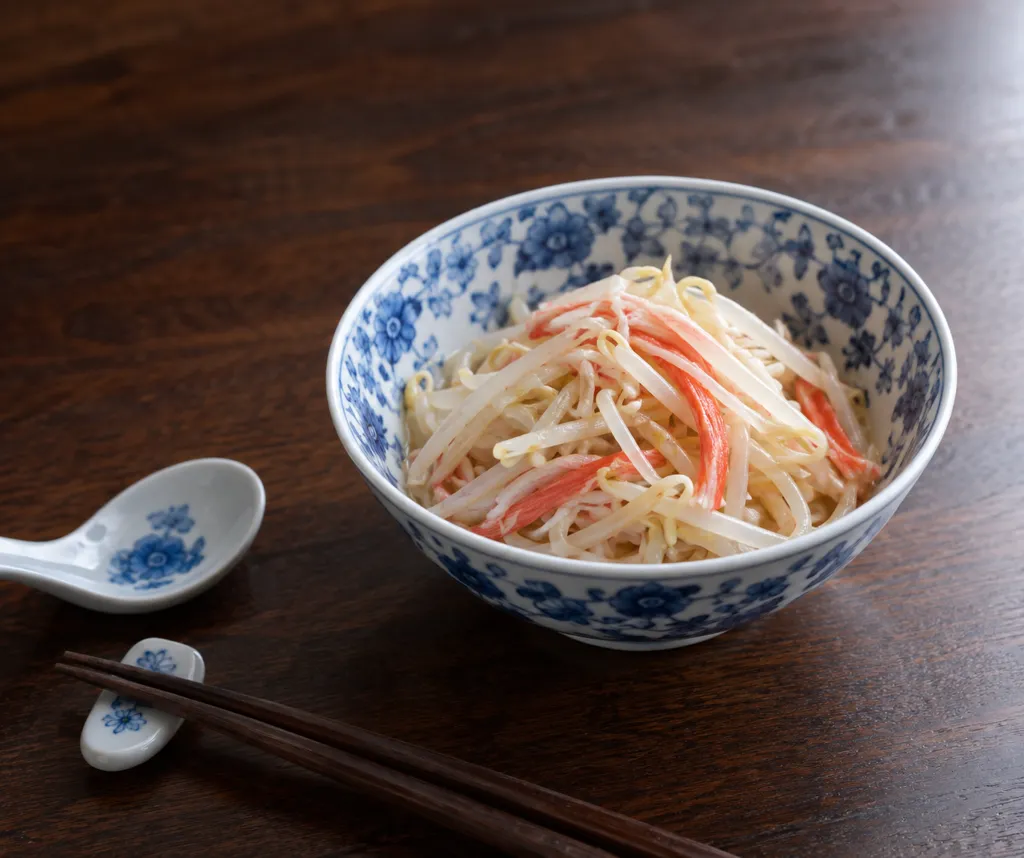 もやしとかにかまの中華和えの完成イメージ