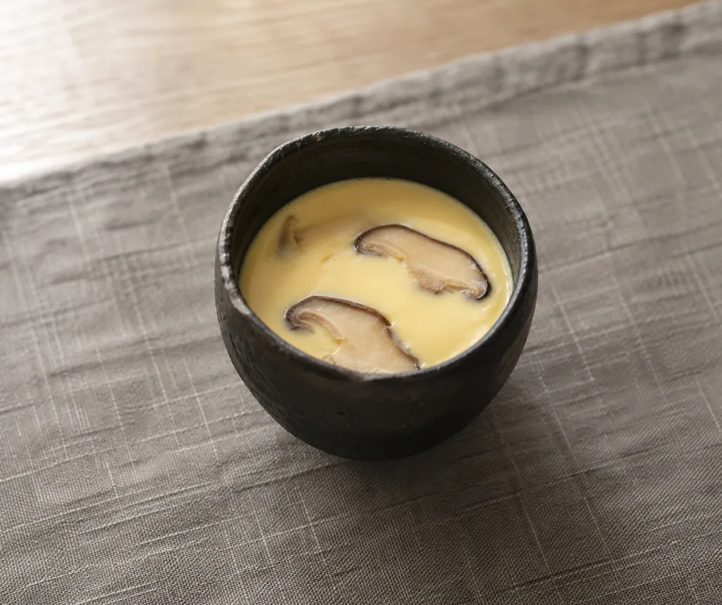 しいたけの茶碗蒸しの完成イメージ