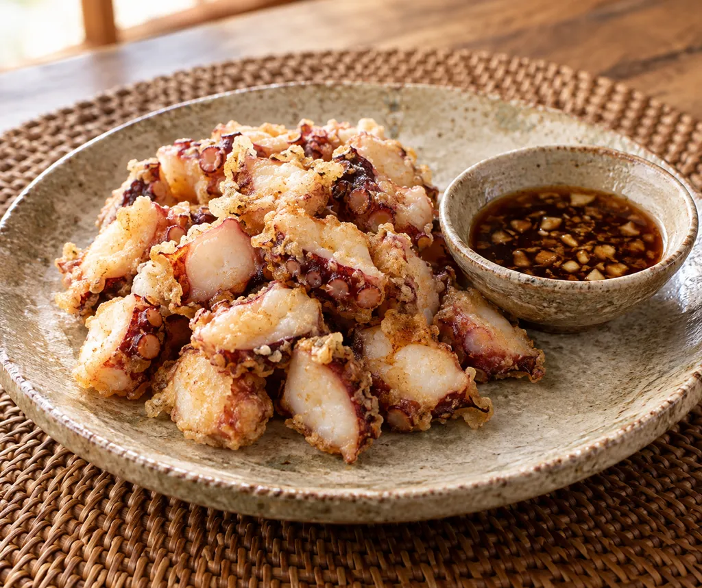 たこの薄衣揚げ焼きの完成イメージ