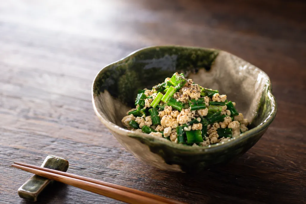 豆腐とニラの香味そぼろの完成イメージ