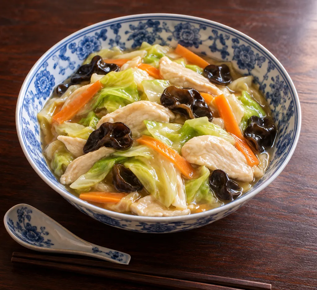 鶏むね肉とキャベツの八宝菜の完成イメージ