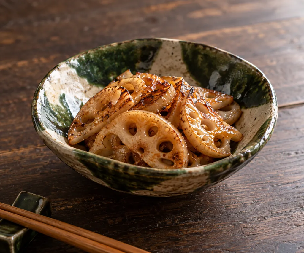 れんこんの香ばし醤油焼きの完成イメージ