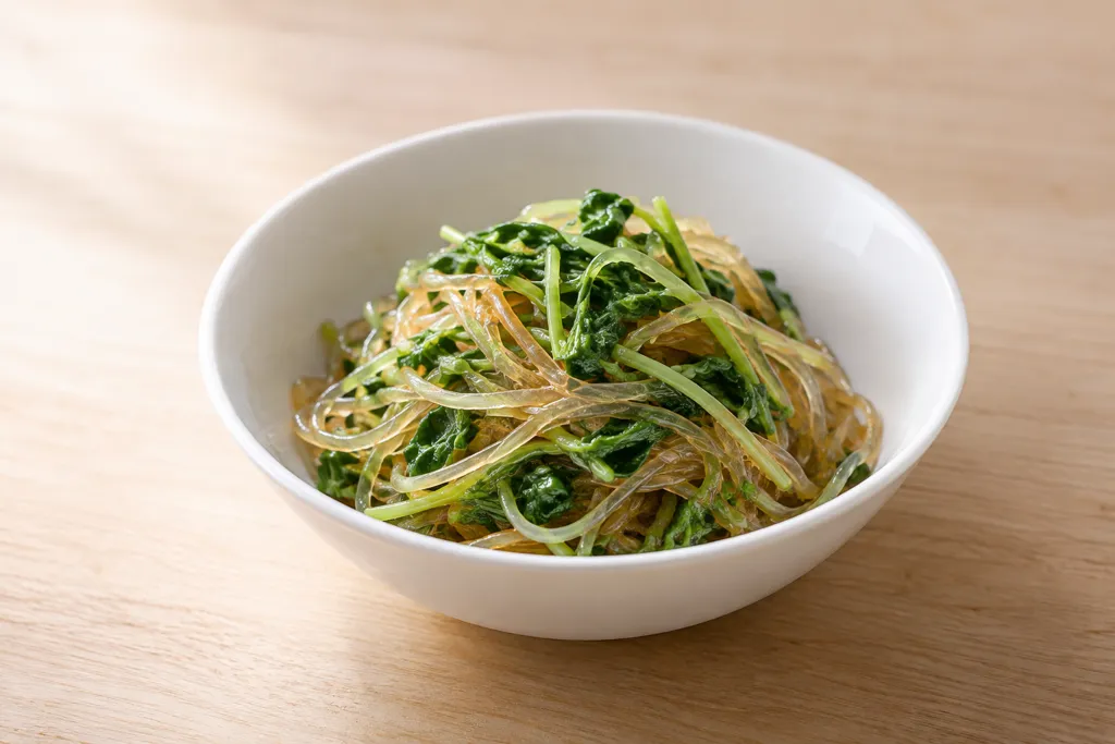 春雨と豆苗の中華サラダの完成イメージ